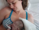 Amy and baby Emily Harper, 26 May 2017 8.35am